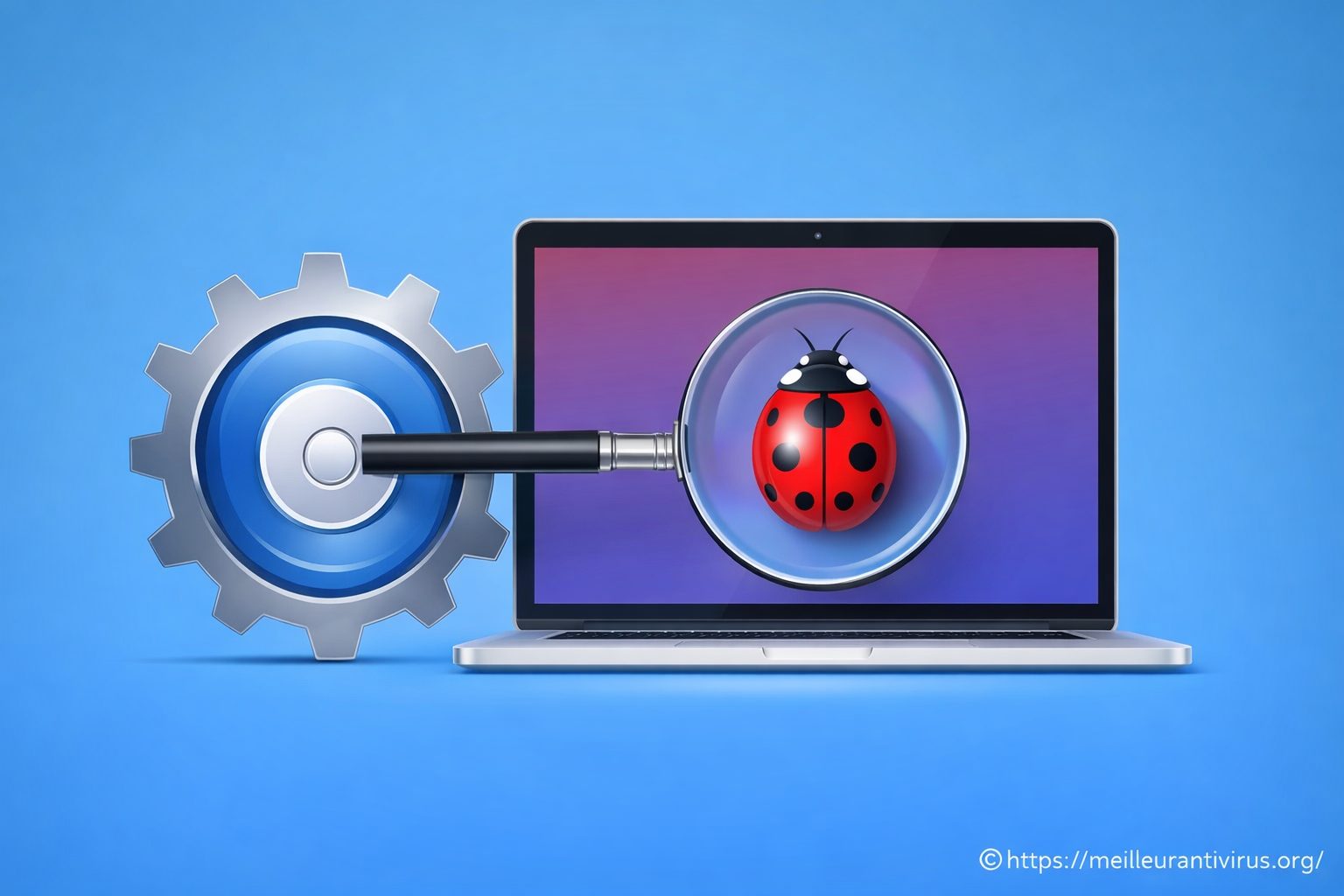 ordinateur loupe coccinelle bug