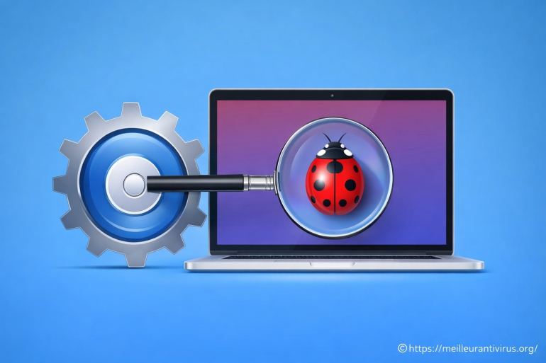 Ordinateur loupe coccinelle bug