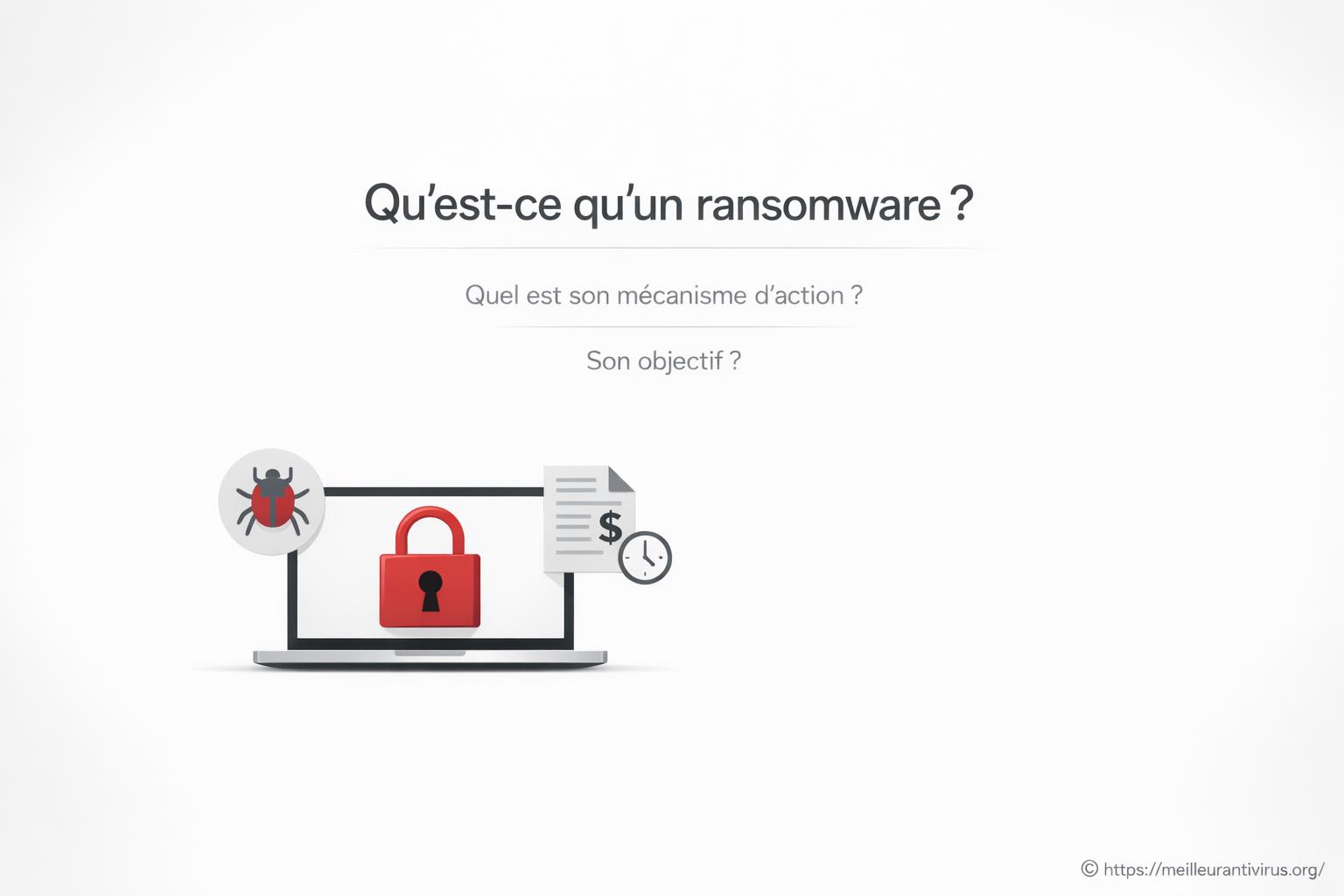 Qu’est-ce qu’un ransomware ? Quel est son mécanisme d’action ? Son objectif ?